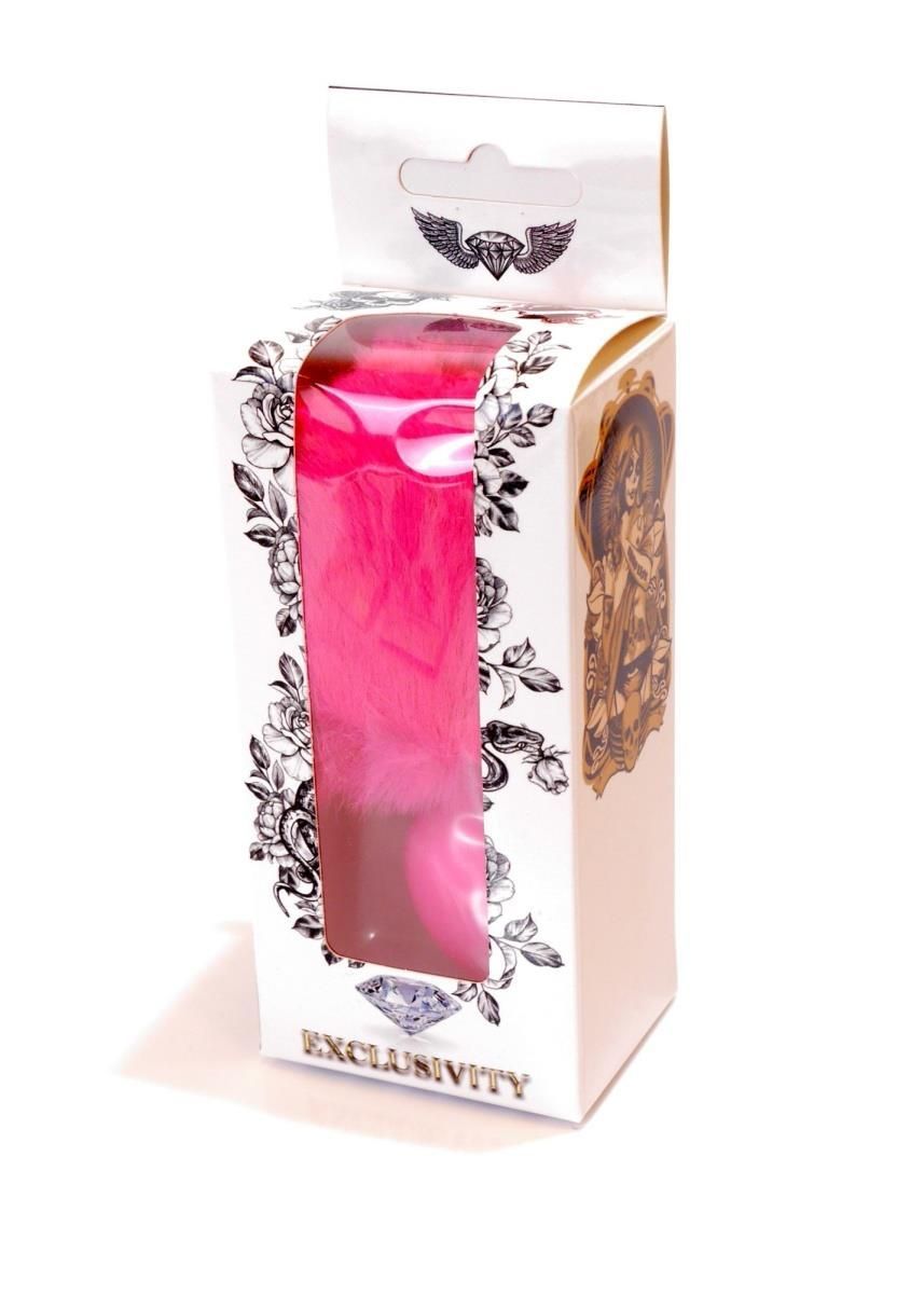 Korek analny z ogonkiem Boss Jewellery Bunny Tail, 6,5 cm (różowy)