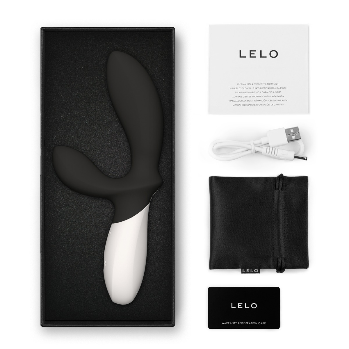 Стимулятор простаты Lelo Loki Wave 2, 19,6 см (черный)