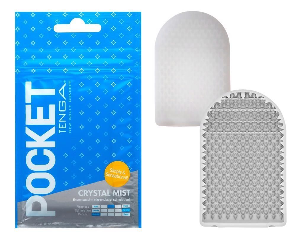 Мастурбатор Tenga Pocket Crystal Mist (белый)