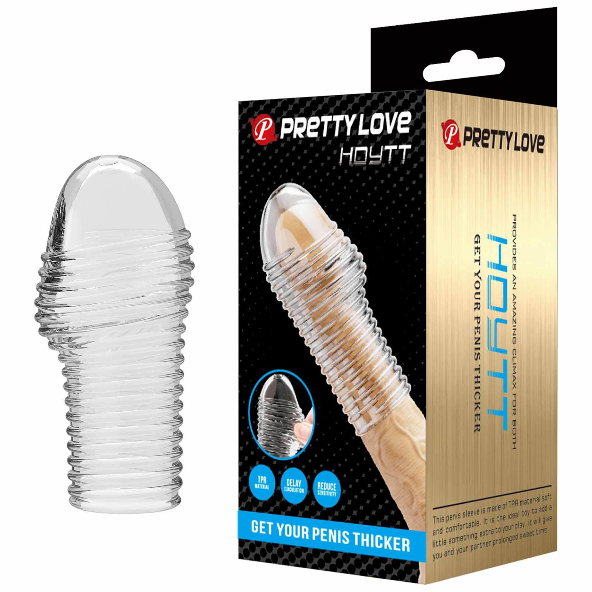 Насадка на пенис Pretty Love Penis Sleeve Hoytt, 9 см (прозрачный)