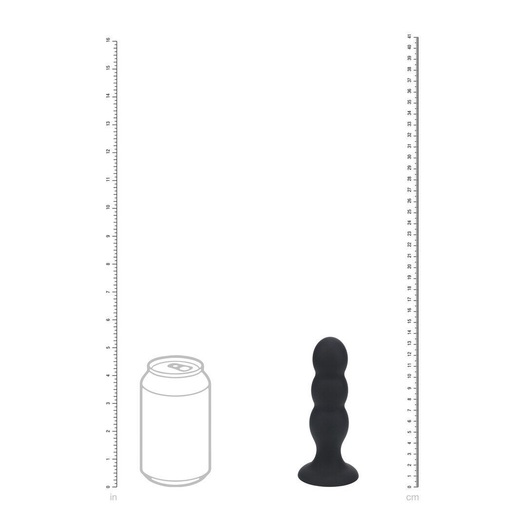 Korek analny Levelz Tri Rattle Liquid, 13.5 cm (czarny