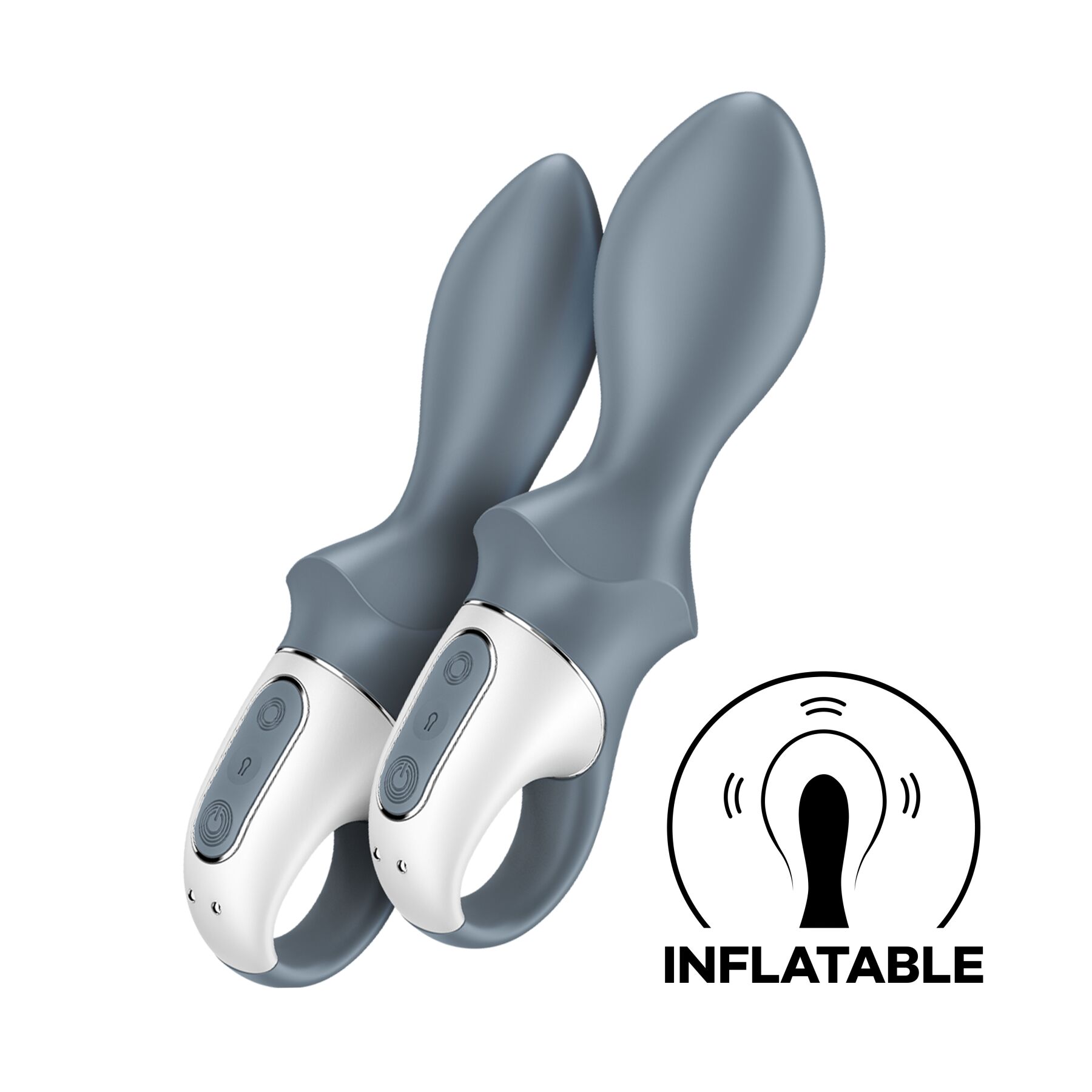 Вибратор Satisfyer Air Pump Booty 1, 17.5 см (серый)