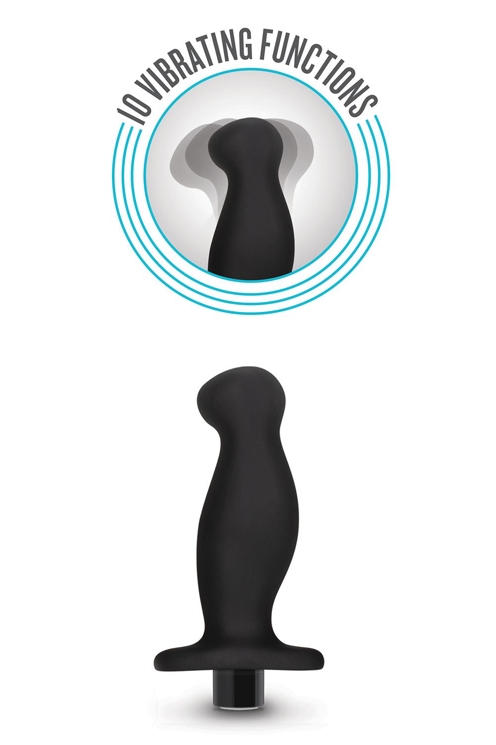 Стимулятор простаты Anal Adventures Platinum Vibrating 2, 10.7 см (черный)