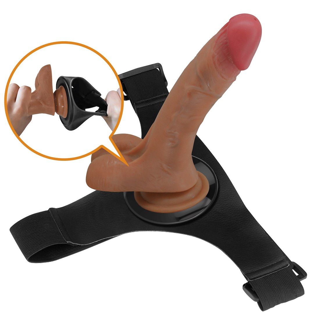 Strap-on Pretty Love Oher, 20 cm (brązowy)