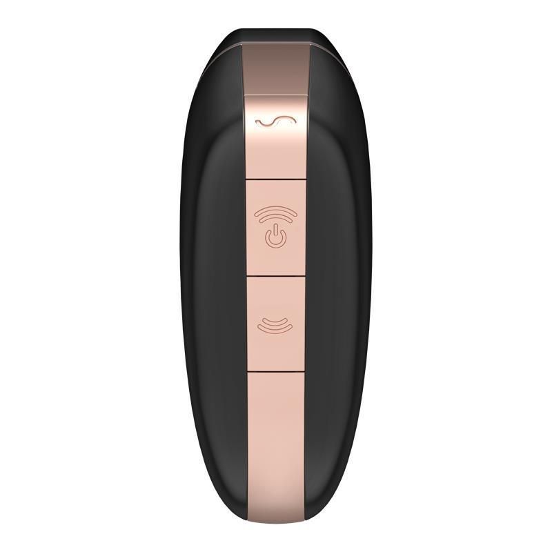 Вакуумний стимулятор клітора з вібрацією Satisfyer Love Triangle (чорний)
