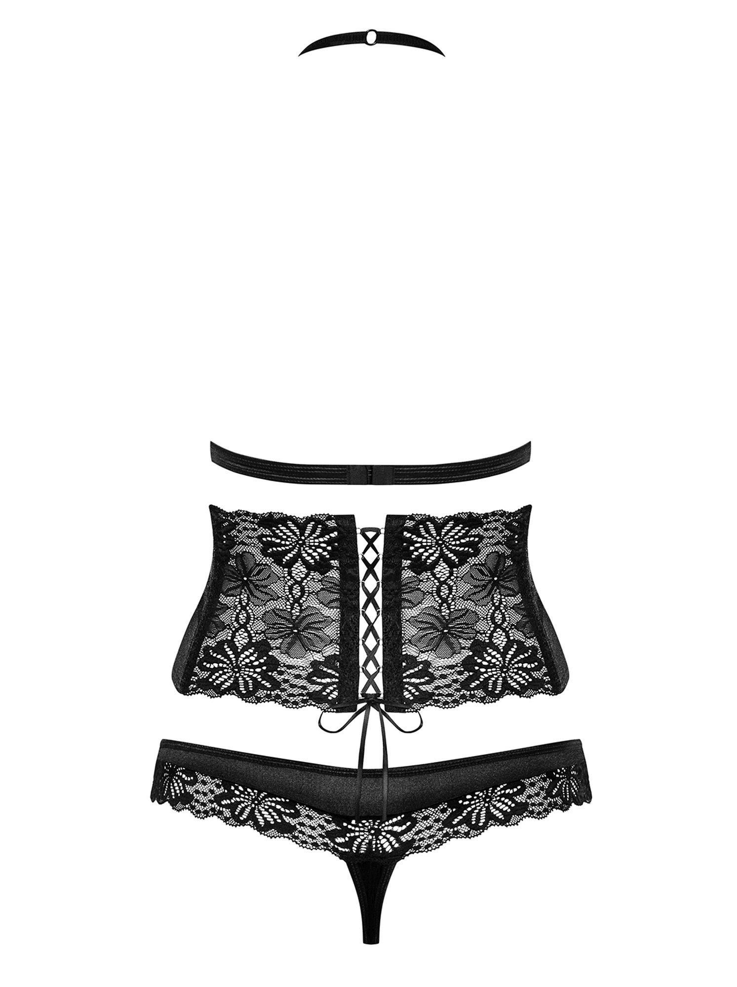 Комплект белья Obsessive 846-SEG-1, S/M (черный)