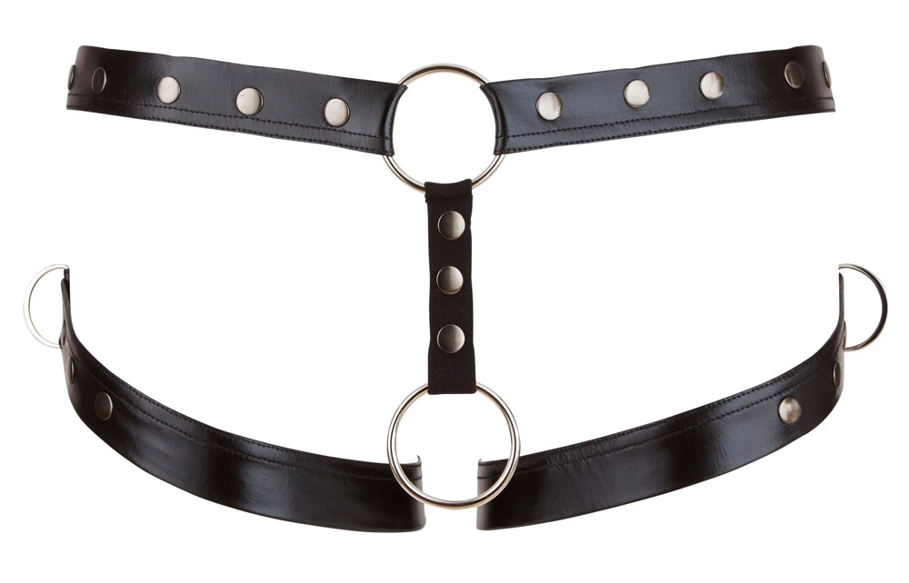 Мужские трусы Svenjoyment Jockstrap с ремнями на бёдра, M-L (черный)