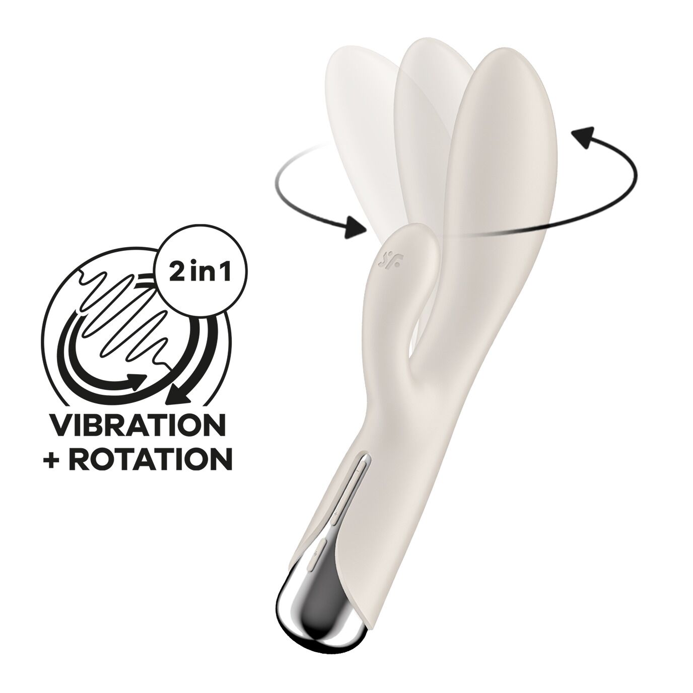 Вибратор-кролик Satisfyer Spinning Rabbit 1, 20 см (белый)