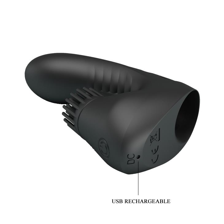 Wibrator na palec Pretty Love Norton, 10.8 cm (czarny)