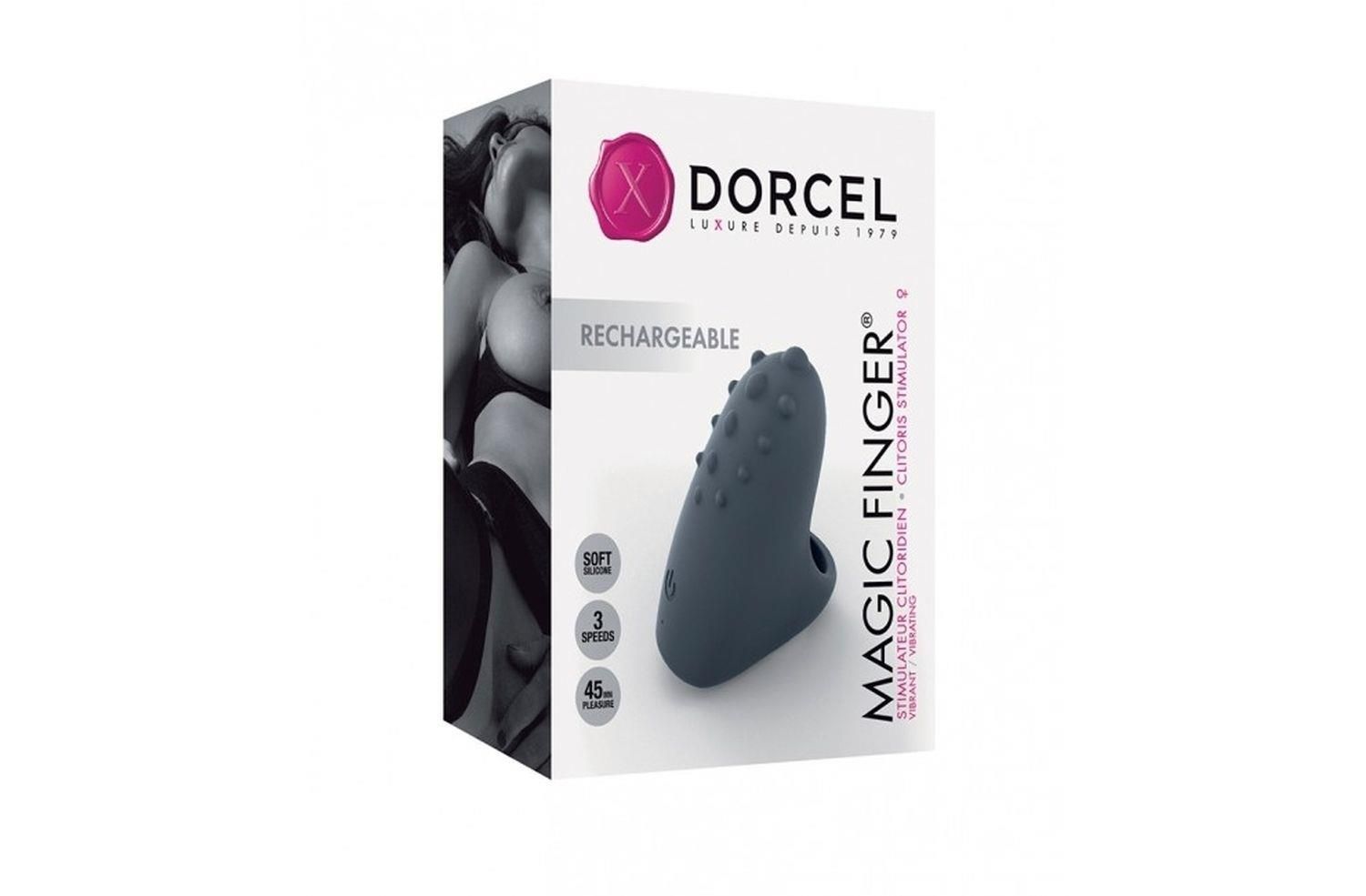 Вибратор на палец Dorcel Magic Finger, 5 см (чёрный)