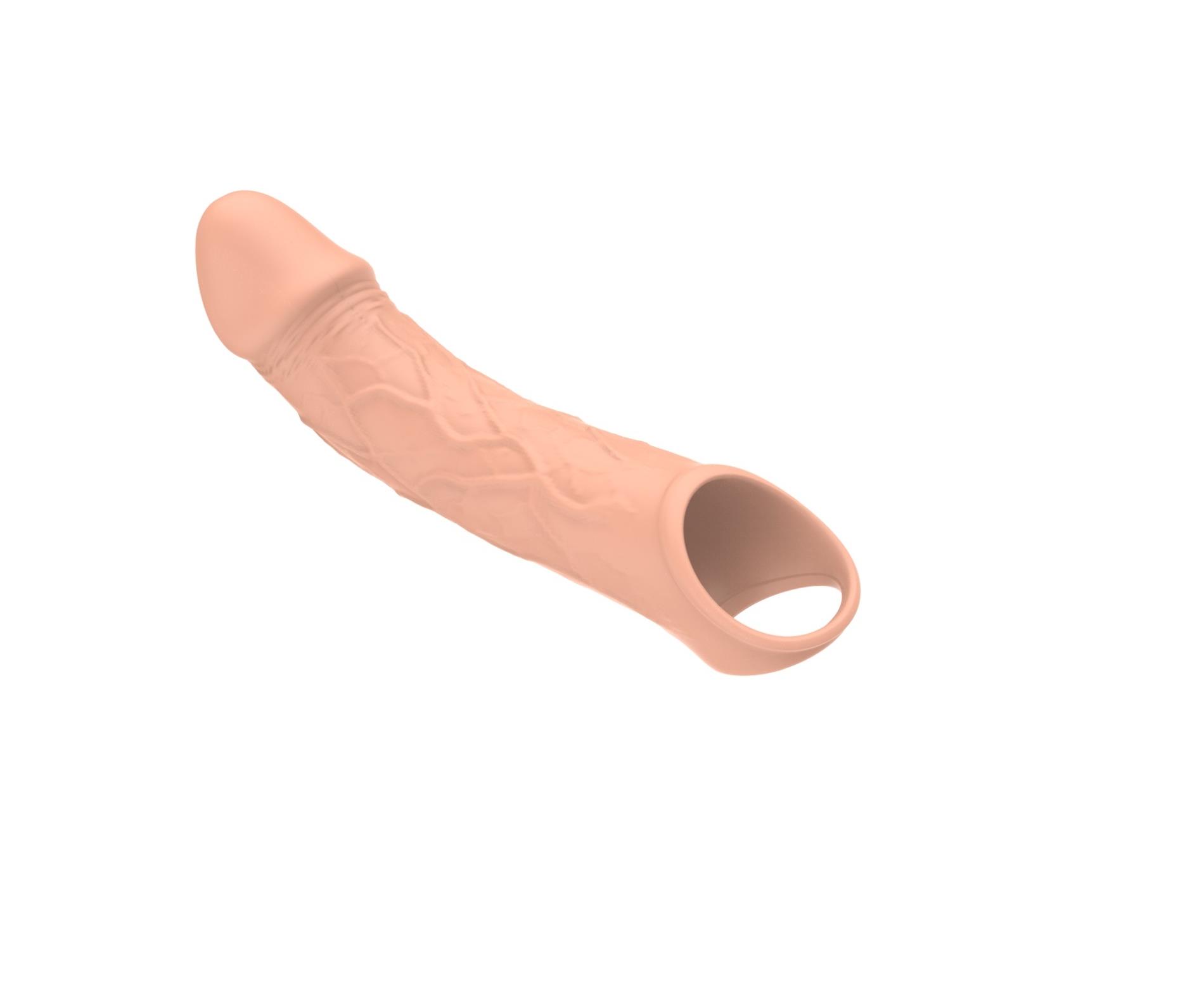 Boys of Toys Vibrating Extension - Nakładka na penisa, W kolorze cielistym, 20 cm