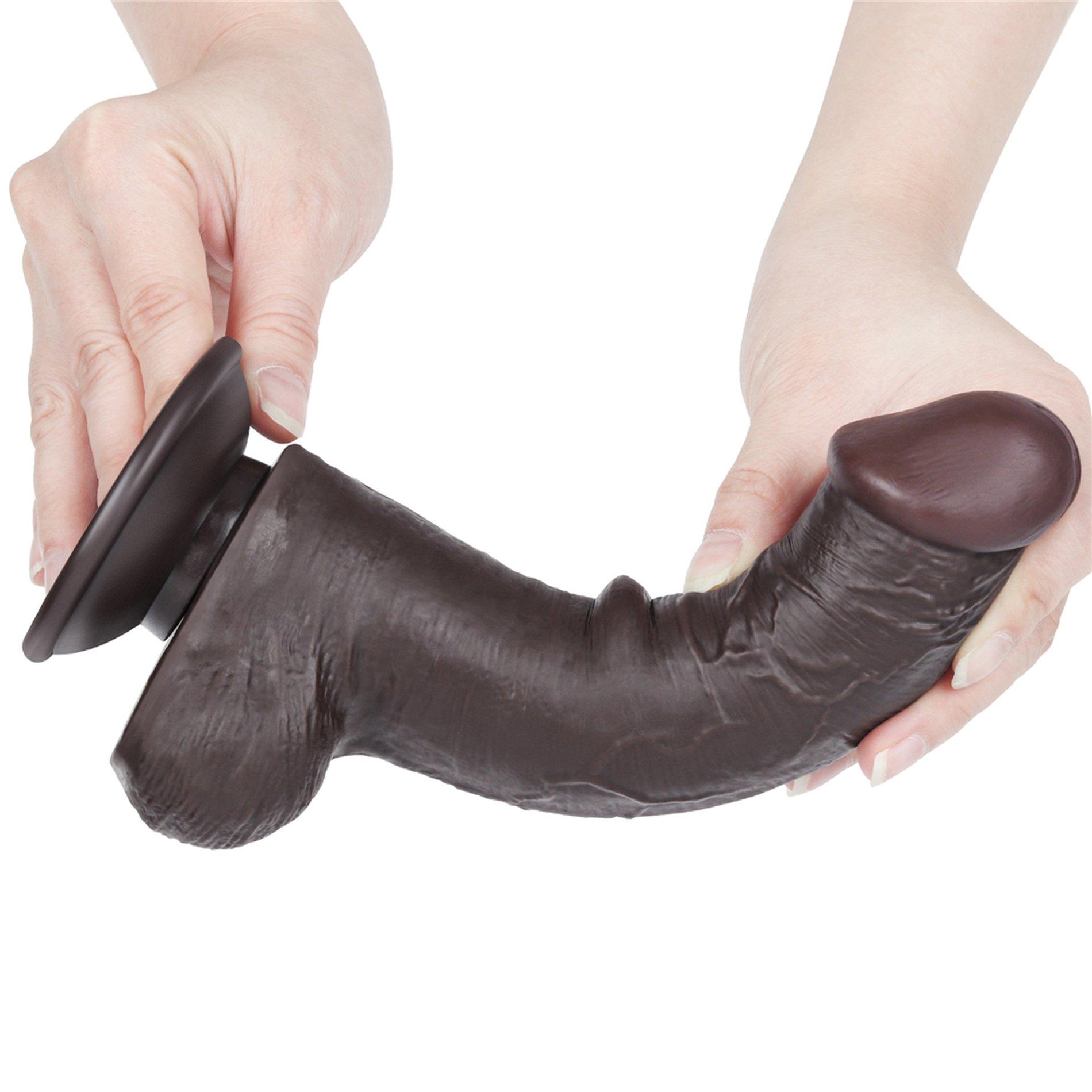 Фаллоимитатор Lovetoy Sliding-Skin Dual Layer Dong 8'', 20.8 см (черный)