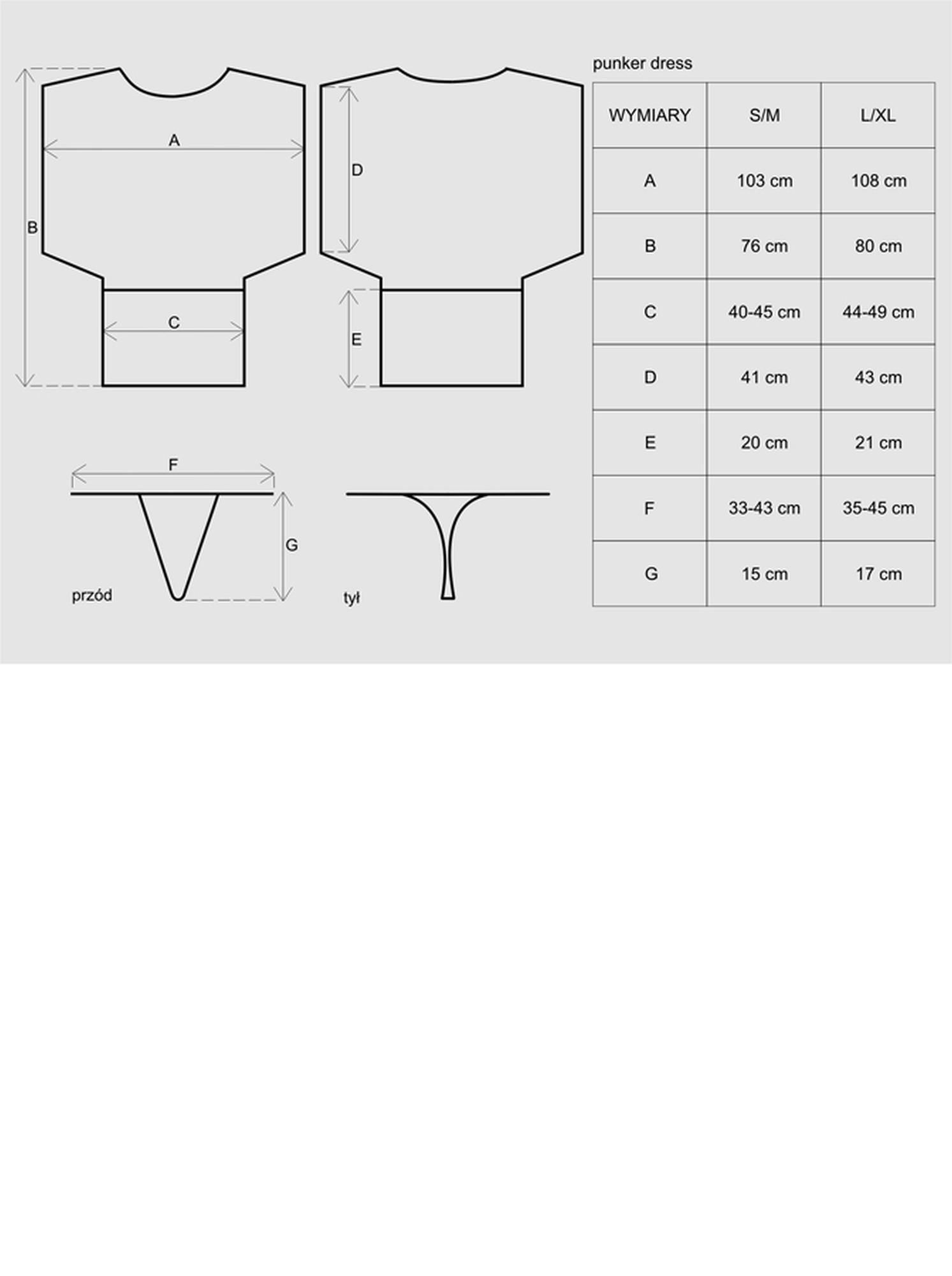 Komplet bielizny Obsessive Punker, S/M (czarny)