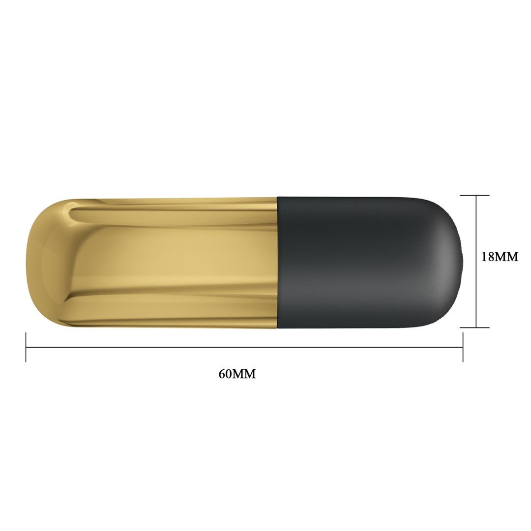 Вибратор для клитора Pretty Love Mini Massager, 6 см (золотой)