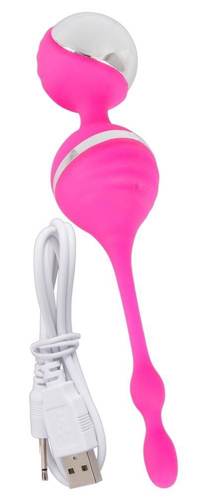 Вагинальные шарики Smile Vibrating Love Balls Rechargeable, 18 см (розовый)