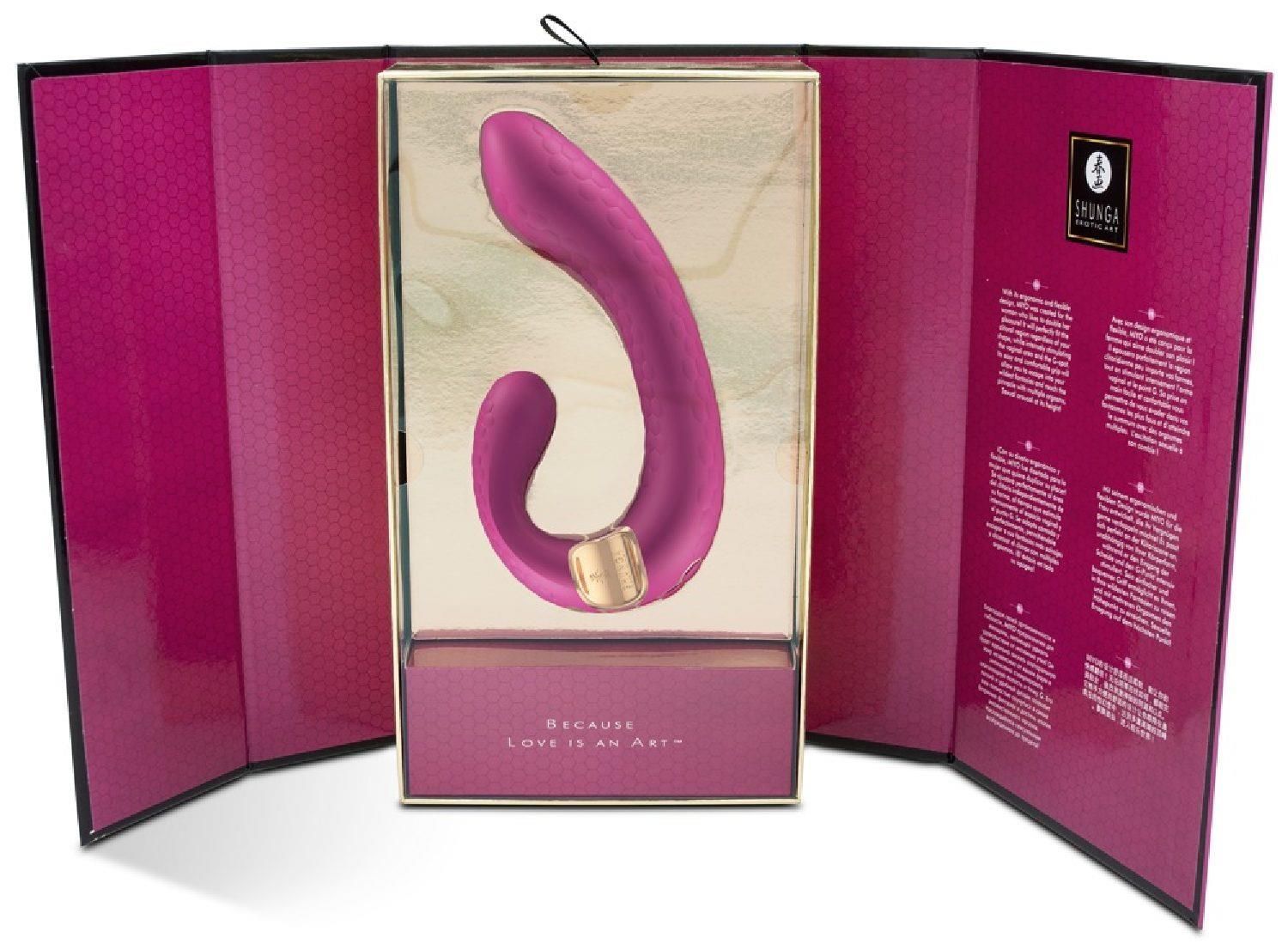 Вібратор Shunga Miyo Intimate, 18,5 см (малиновий)