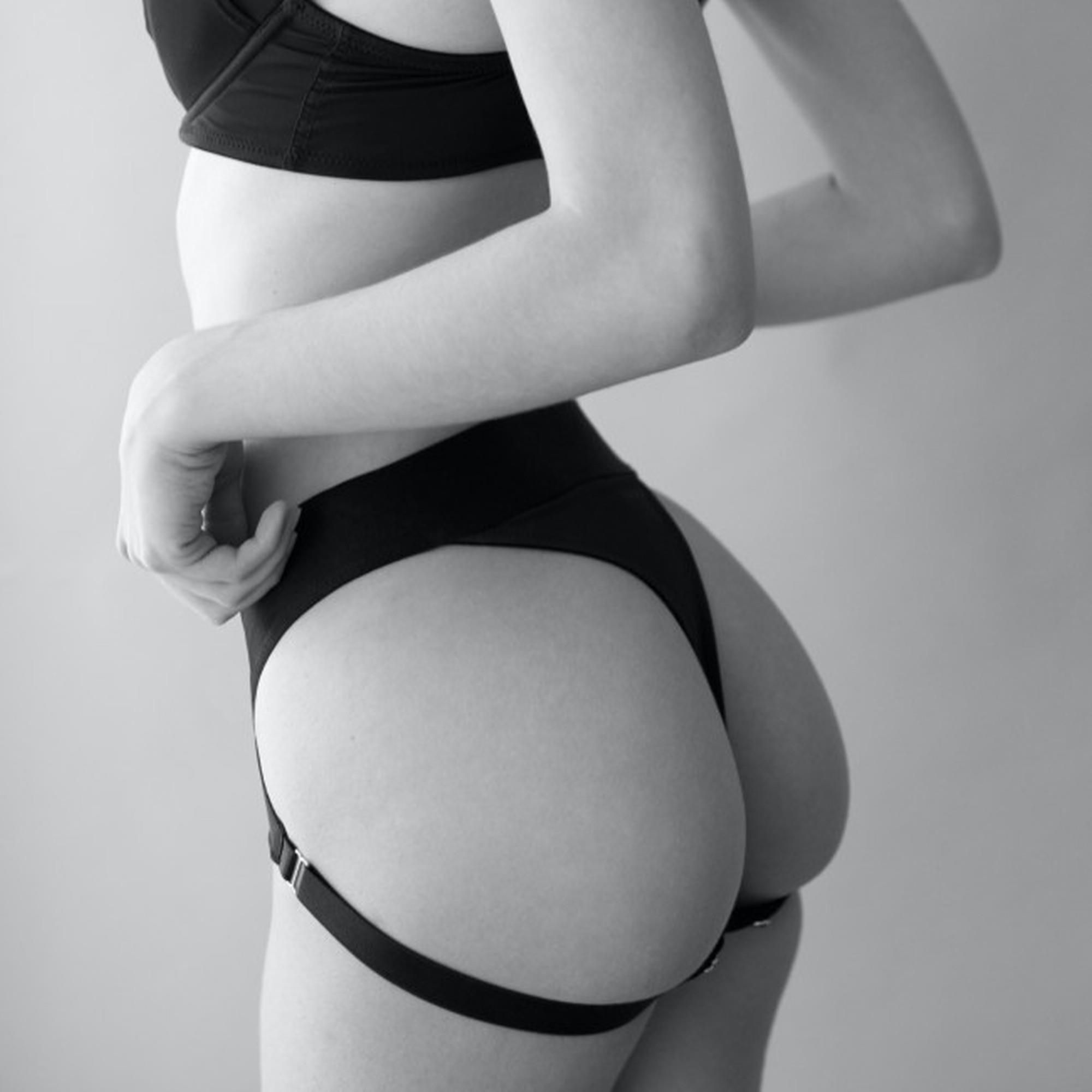 Трусики для страпона Strap-On-Me Heroine Harness, M (черный)