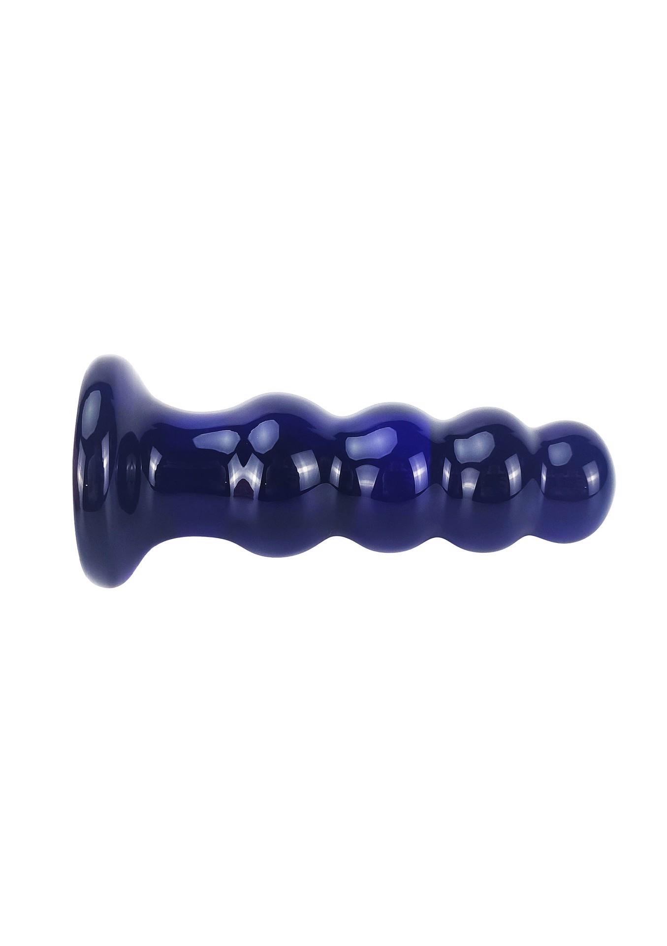 Korek analny Radiant Glass Buttplug, 11.5 cm (niebieski)