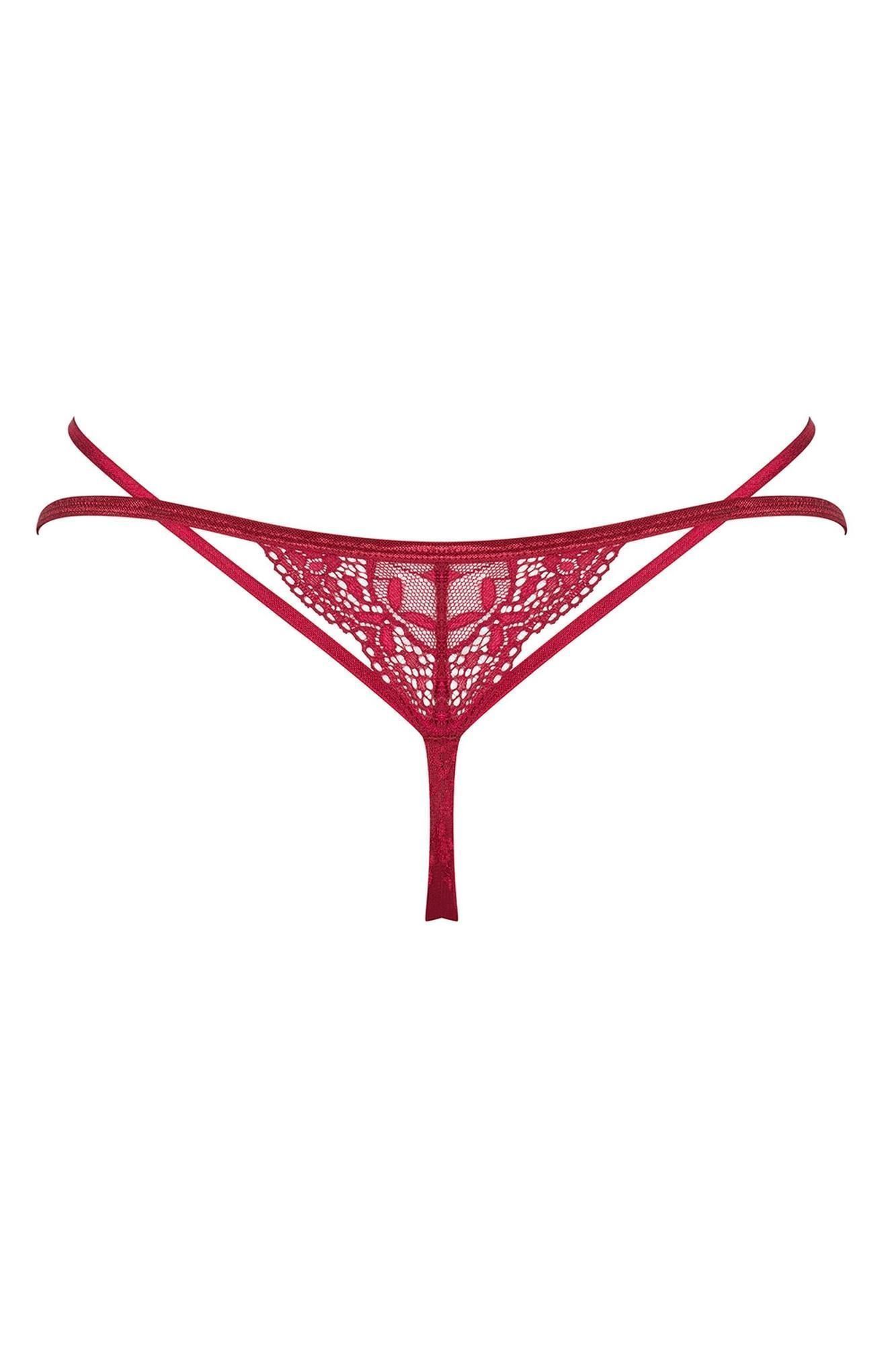 Трусики-стринги Obsessive Ivetta, L/XL (красный)