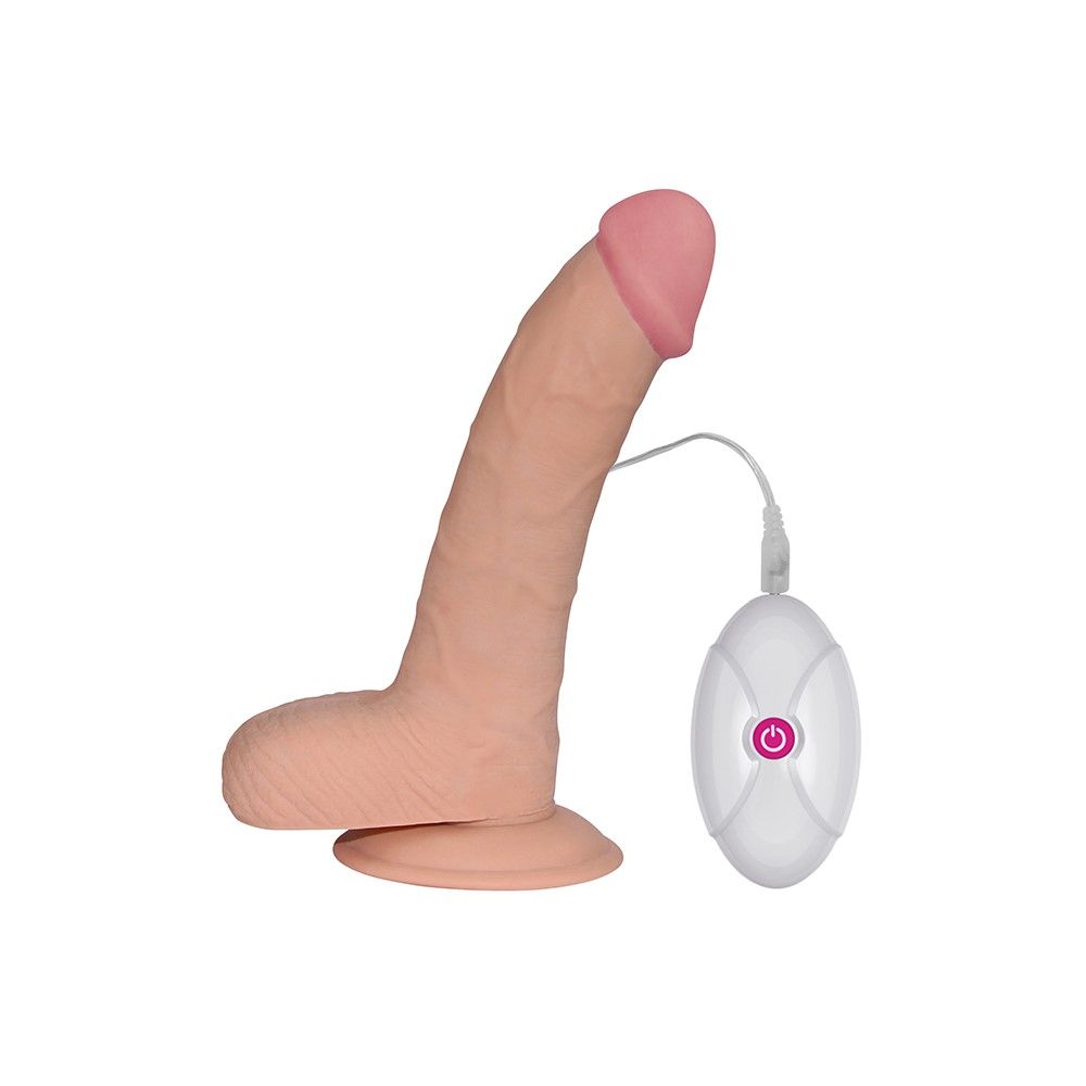 Realistyczny wibrator LoveToy The Ultra Soft Dude, 20 cm (w kolorze cielistym)