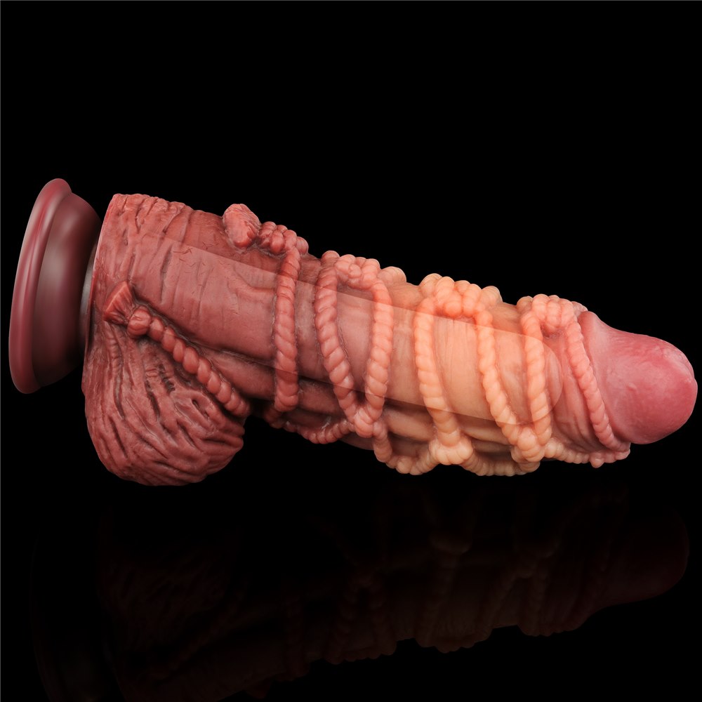 Фаллоимитатор Dual-Layered 9.5'' Silicone Nature Cock, 24 см (коричневый)