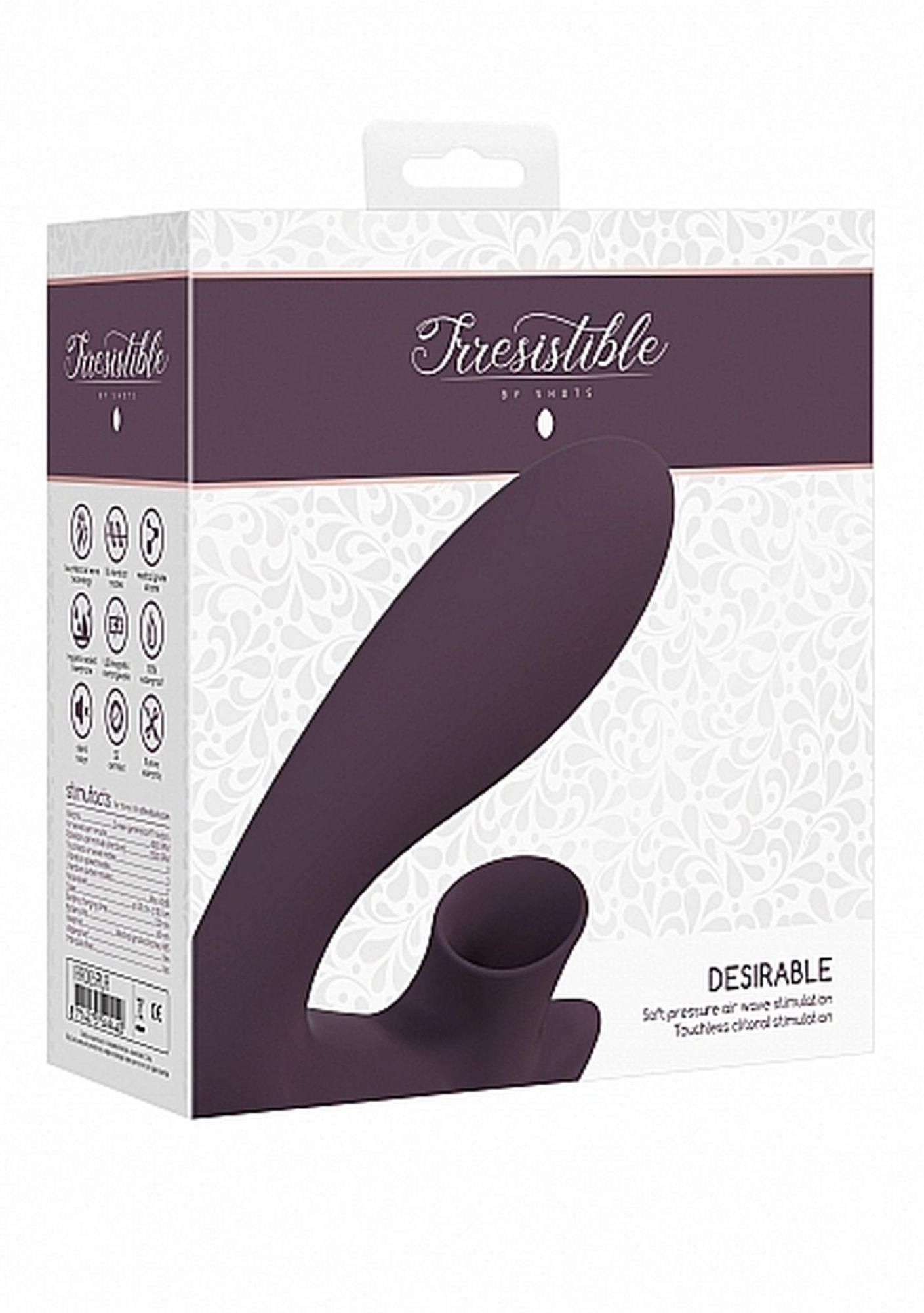 Вакуумний стимулятор клітора з вібрацією Desirable Bendable Air Pulse (фіолетовий)