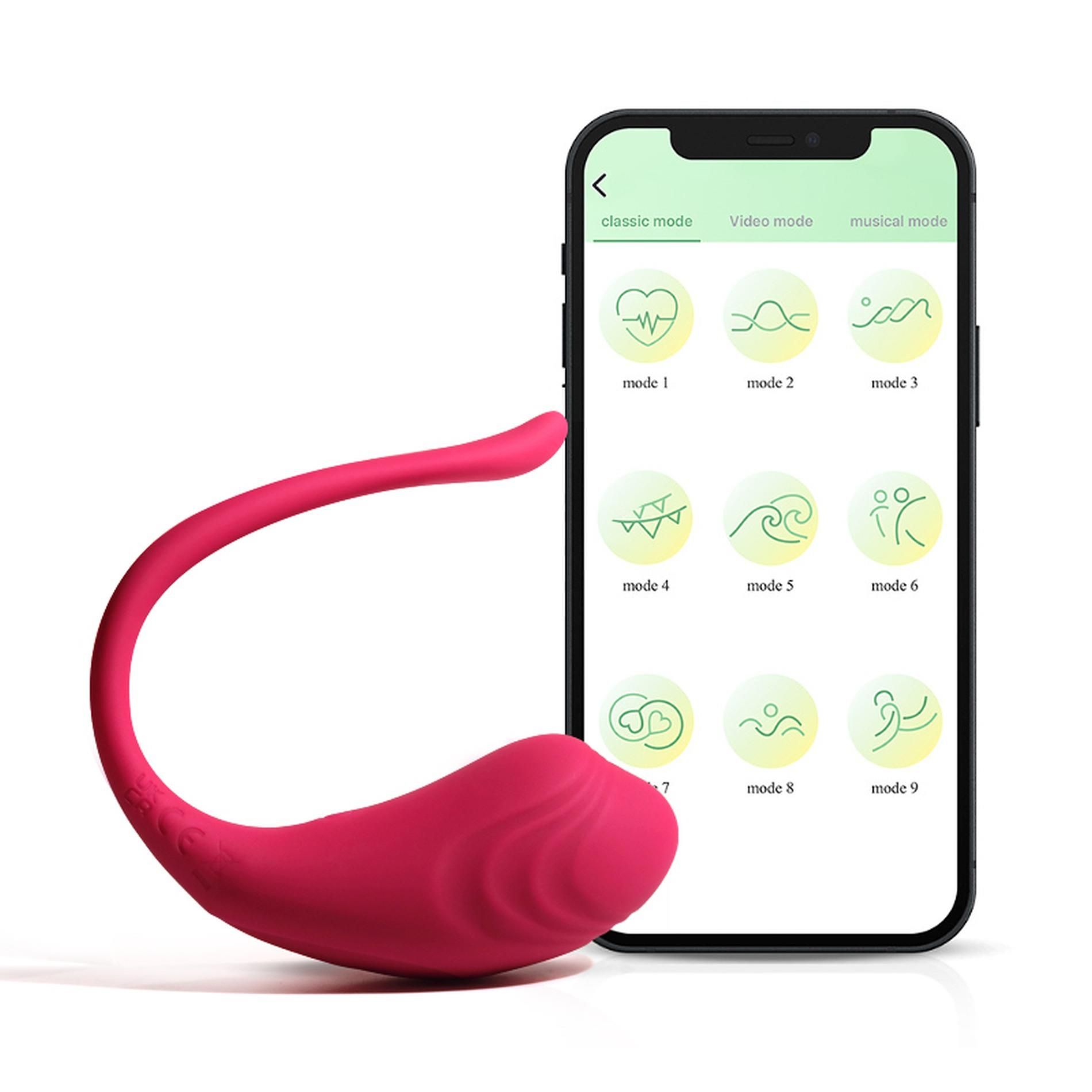 Виброяйцо Boss Series App Love Egg, 17.3 см (розовый)