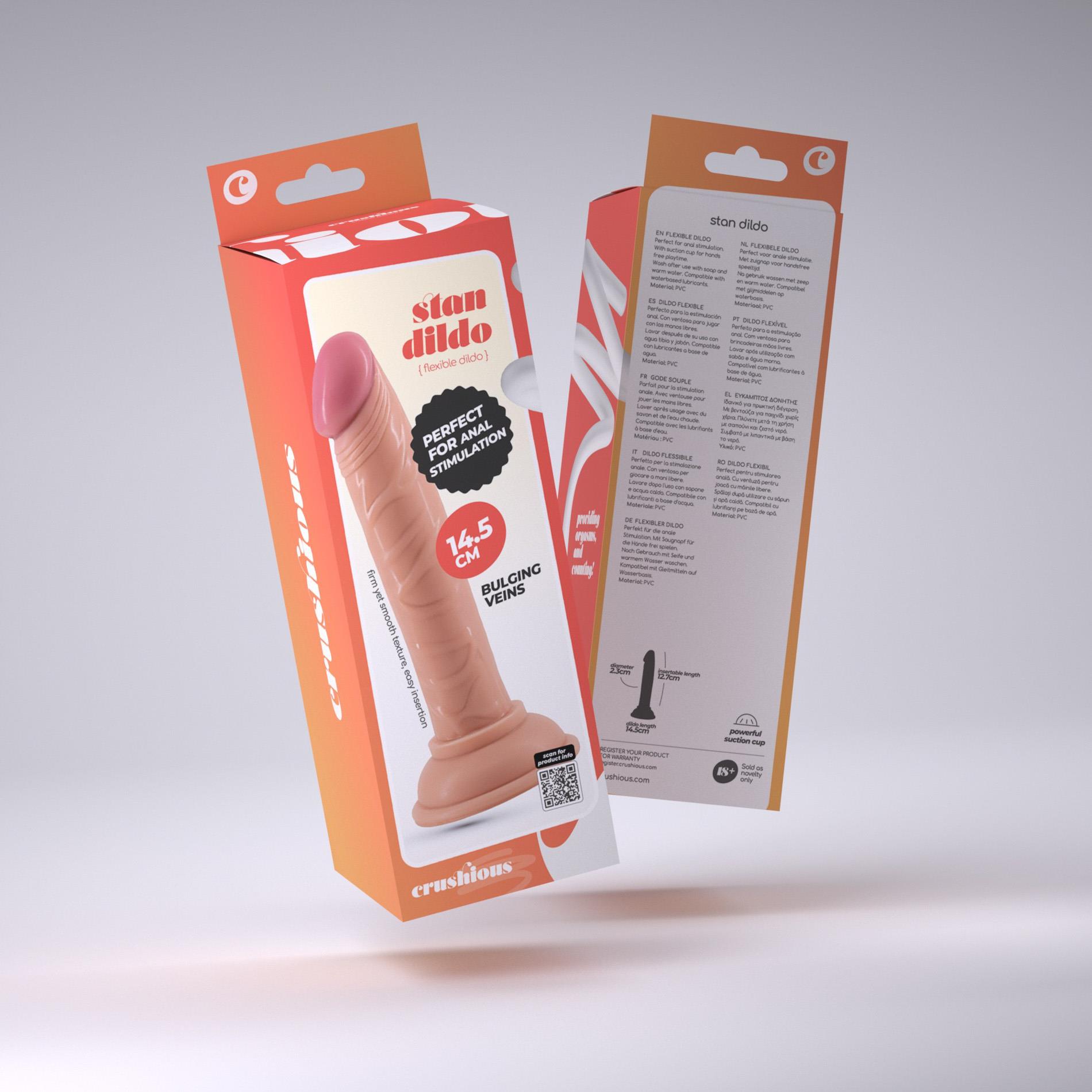 Dildo Crushious Stan 5,7”, 14.5 cm (w kolorze cielistym)