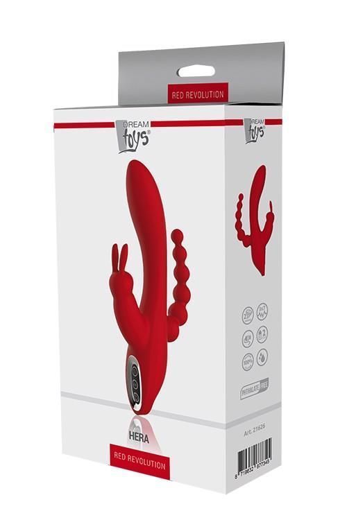 Вибратор-кролик Dream Toys Hera, 21 см (красный)