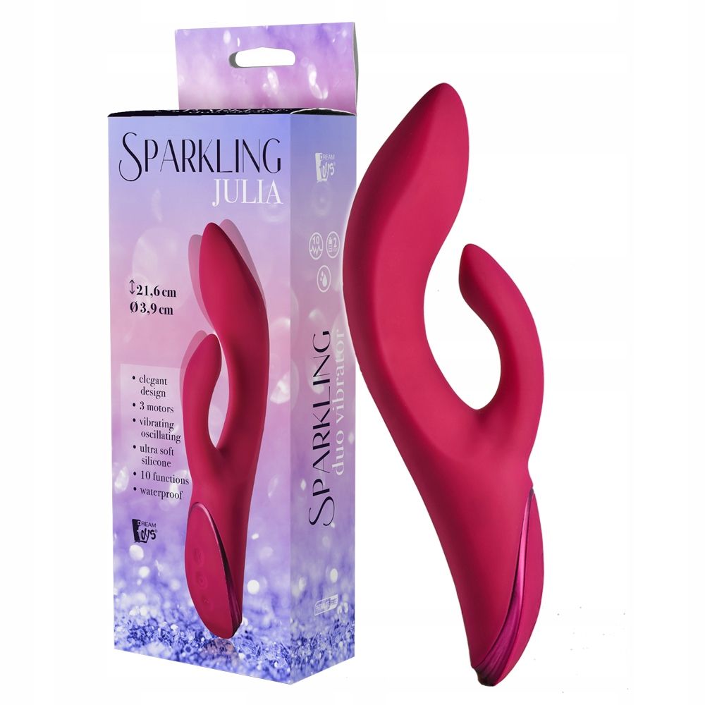 Вибратор-кролик Dream Toys Sparkling Julia, 21,5 см (красный)