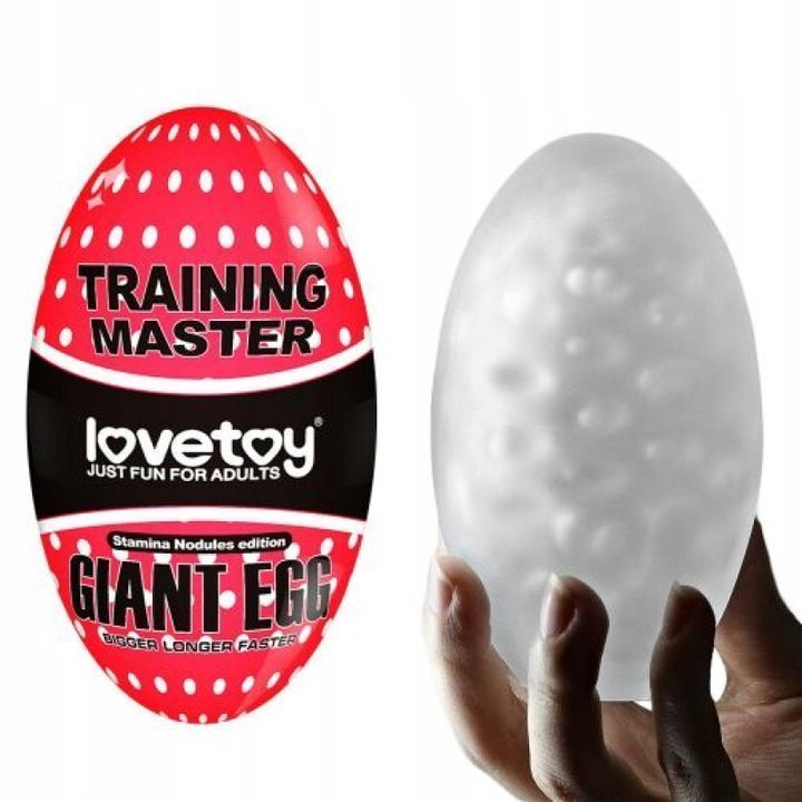 Мастурбатор яйцо LoveToy Giant Egg Stamina Nodules Edition (прозрачный)