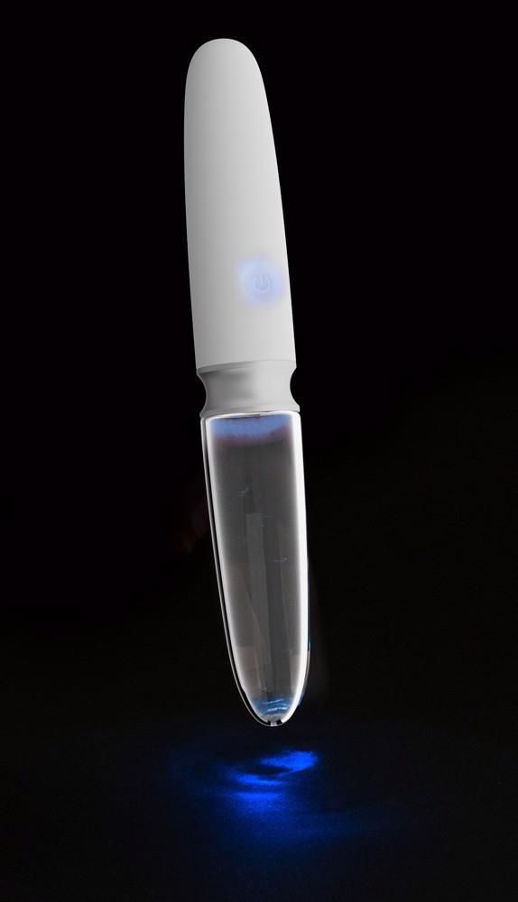 Вибратор Liaison Straight LED, 17,7 см (белый)