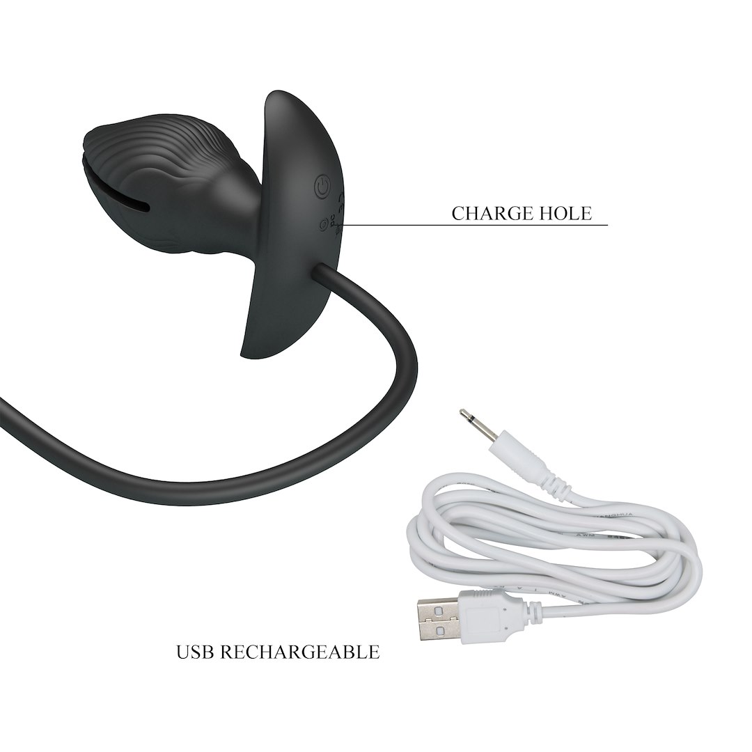 Korek analny Pretty Love Manson, 9,6 cm (czarny)