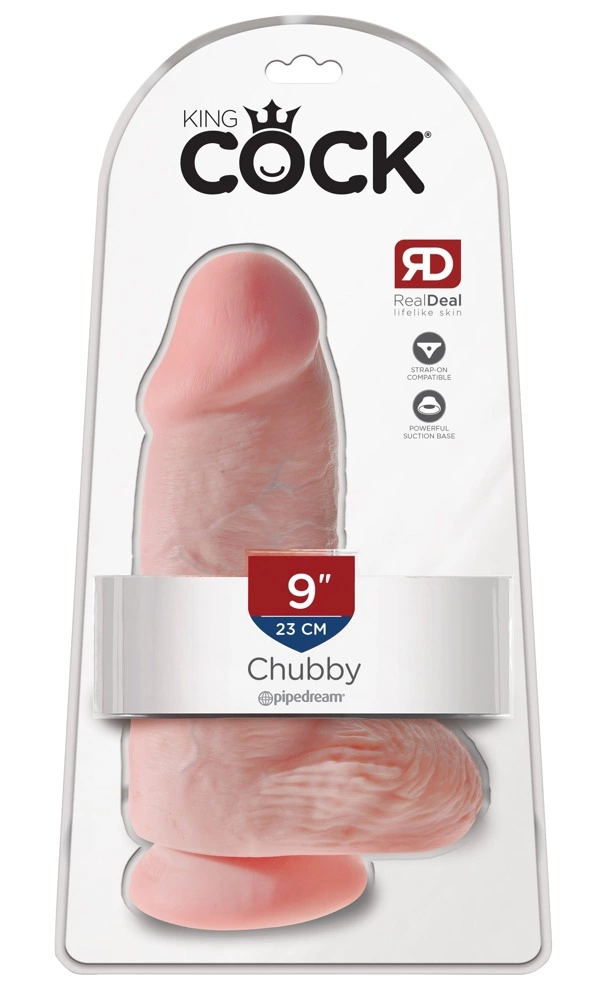 Фаллоимитатор King Cock Chubby Light, 24.5 см (телесный)