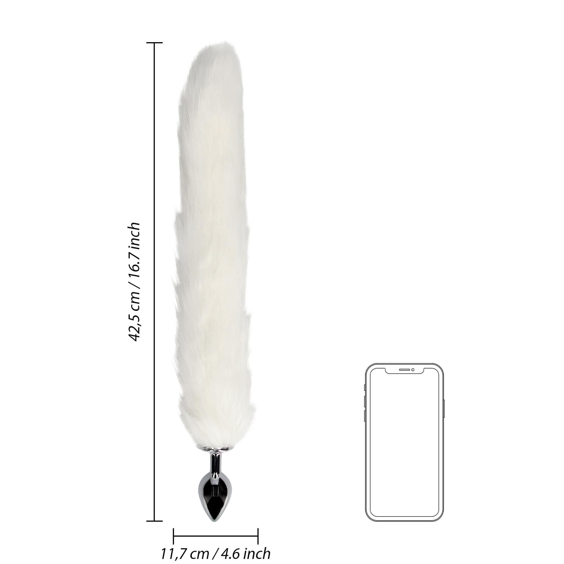 Korek analny Ouch! Fox Tail, 42.5 cm (biały)