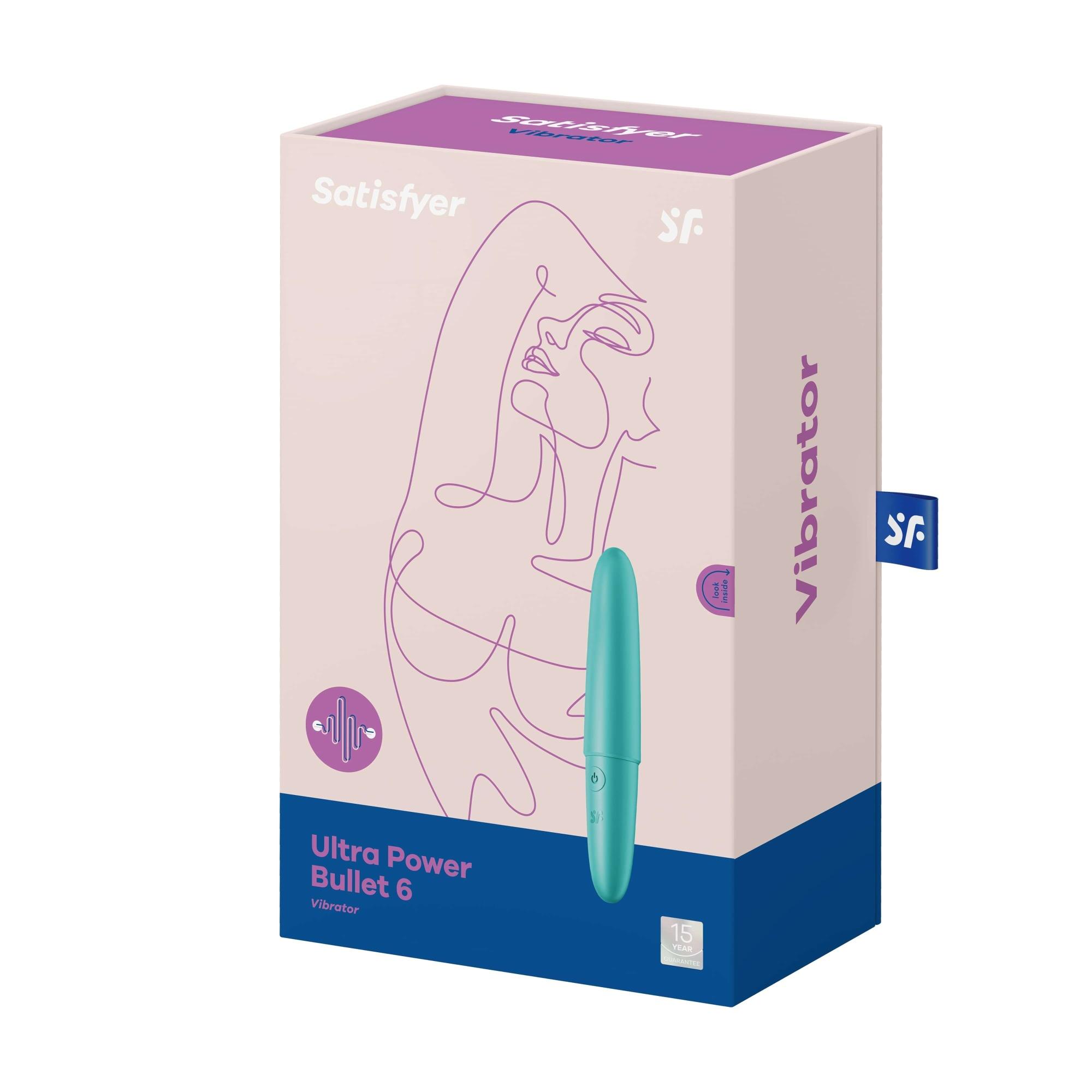 Вибратор для клитора Satisfyer Ultra Power Bullet 6, 12.8 см (бирюзовый)