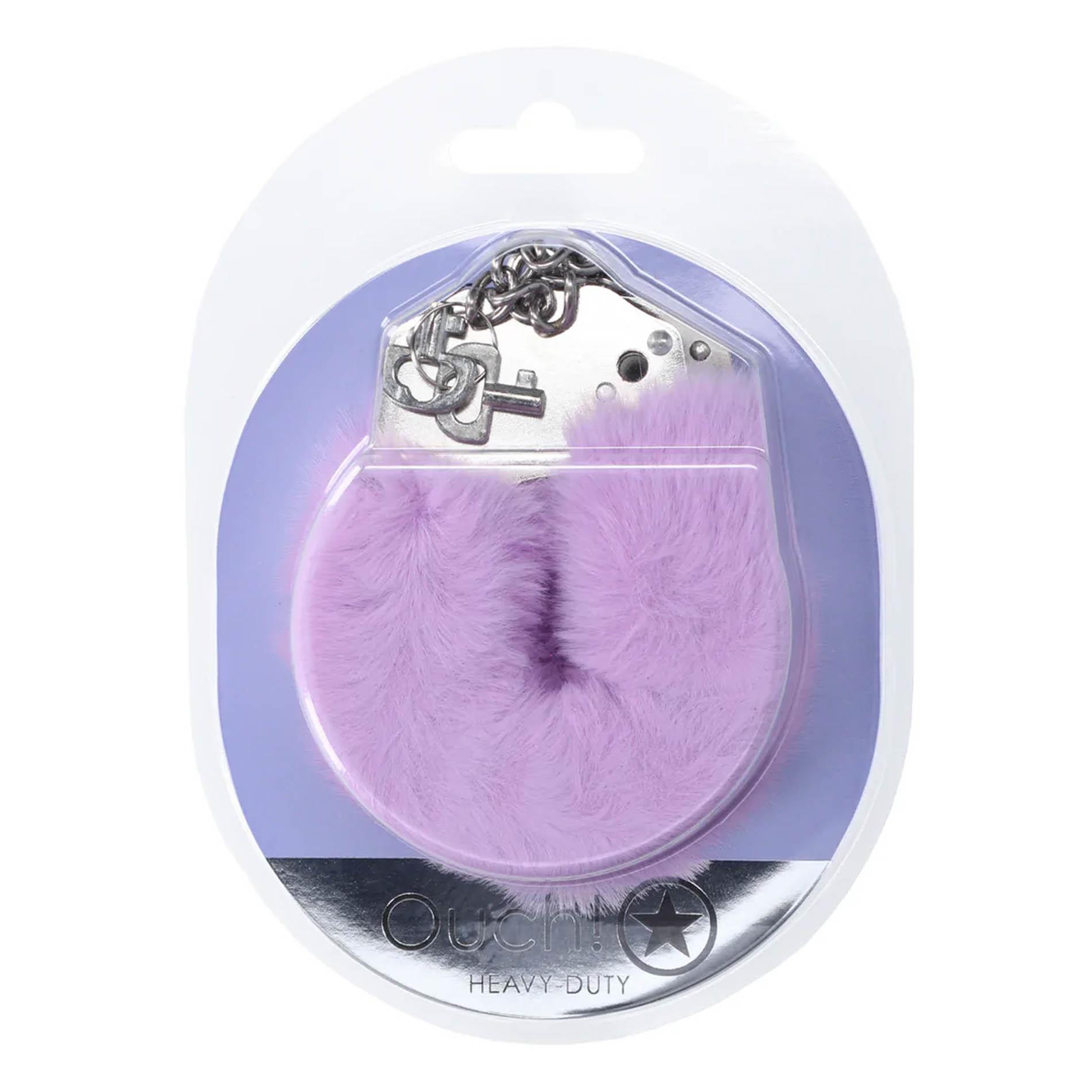 Наручники Ouch! Heavy-duty Fluffy Handcuffs (сиреневый)
