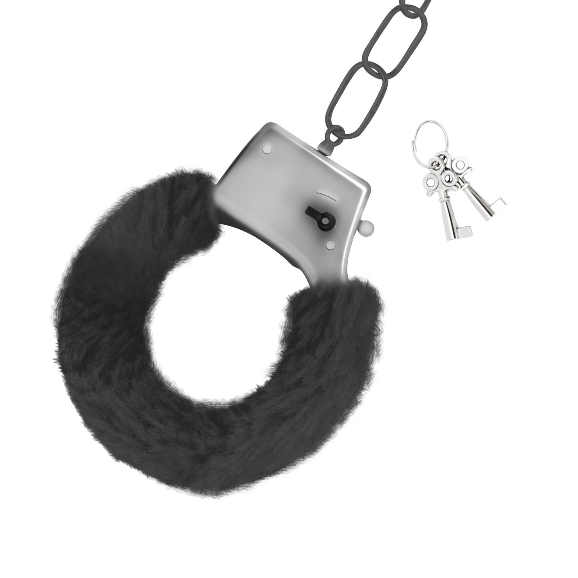 Наручники Crushious Love Cuffs Furry (черный)
