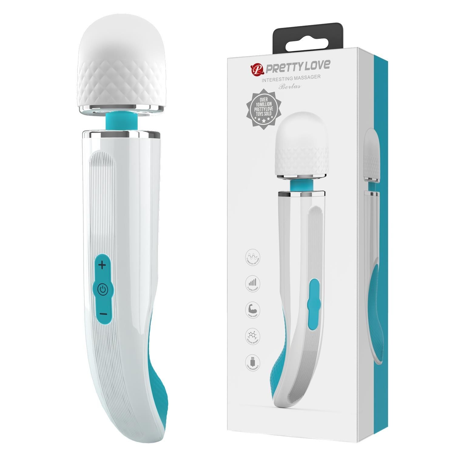 Вибромассажер Pretty Love Bertas, 29 см (белый)