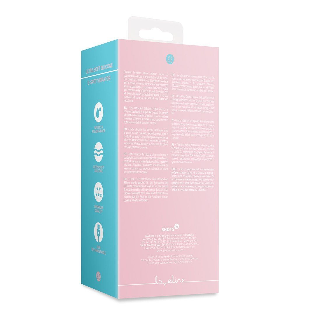 Вибратор Loveline Ultra Soft Silicone G-Spot, 13.5 см (розовый)
