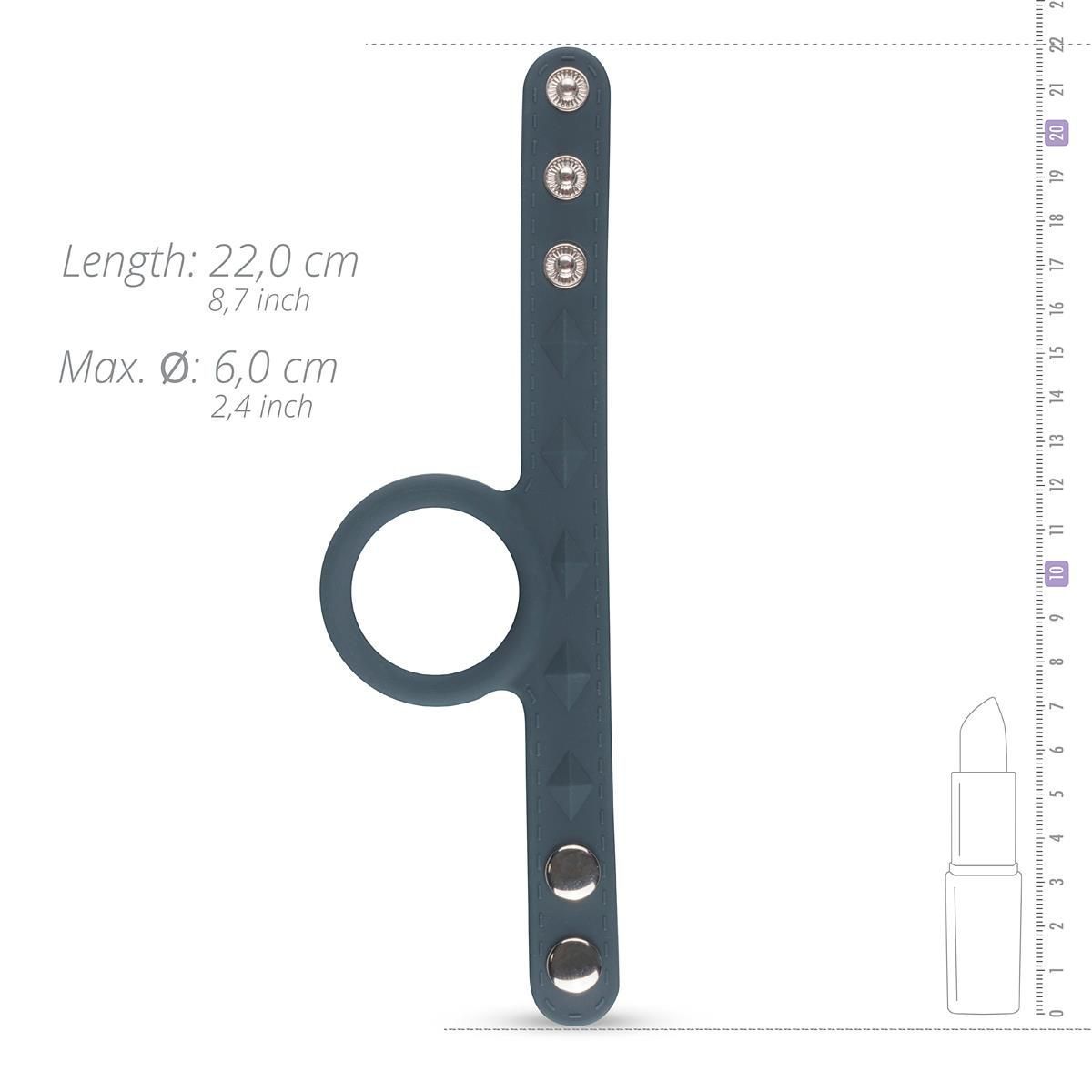 Эрекционное кольцо Boners Cock & Ball Strap, L (серый)