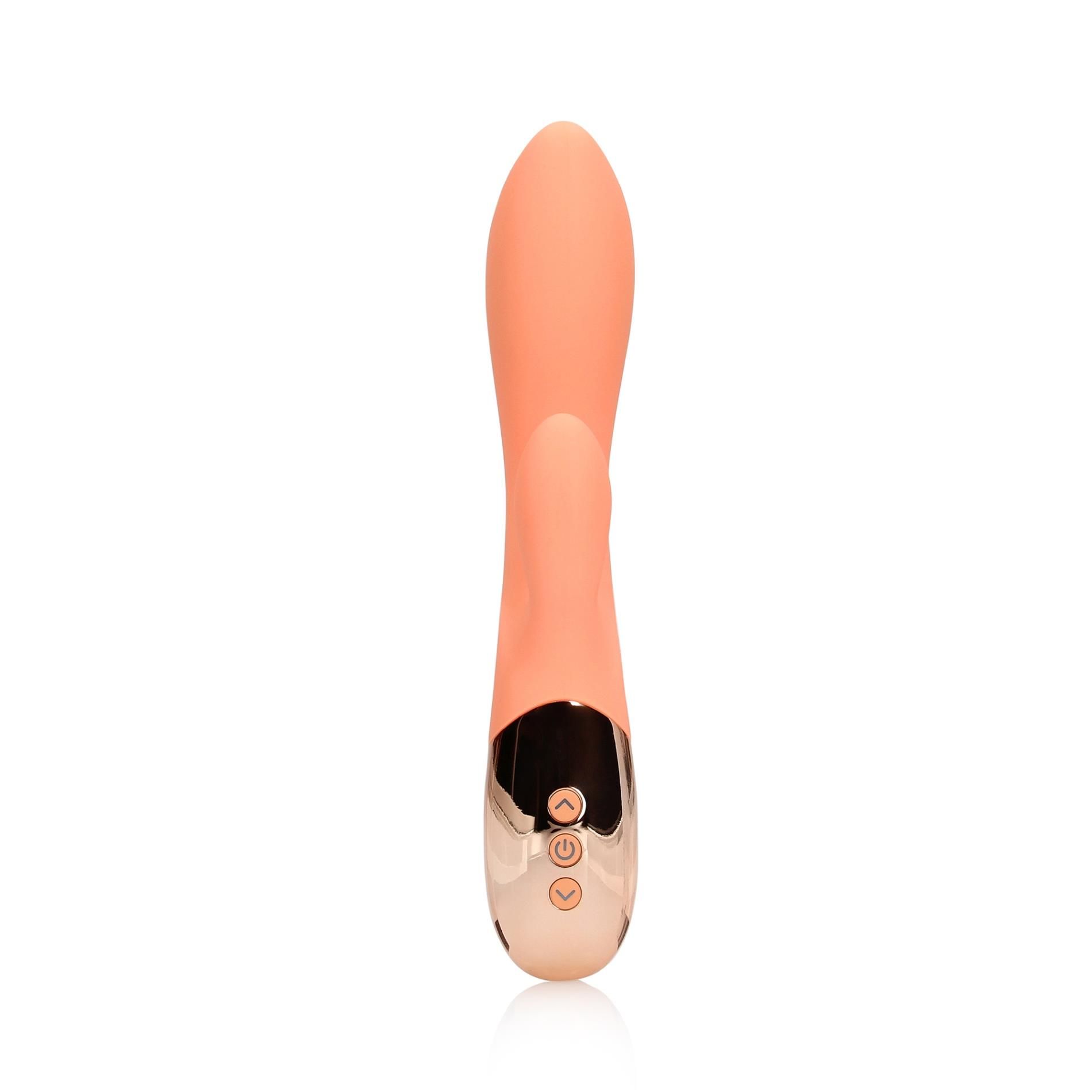 Вибратор-кролик Loveline Ultra Soft Silicone, 22 см (оранжевый)