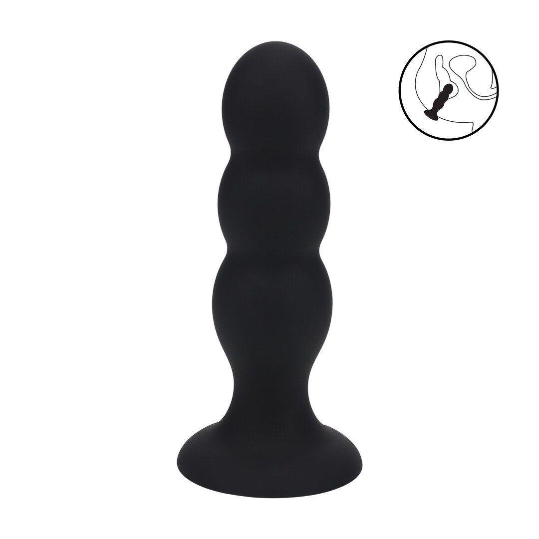 Korek analny Levelz Tri Rattle Liquid, 13.5 cm (czarny