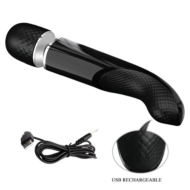 Вибромассажер Pretty Love Charming Massager, 24 см (черный)