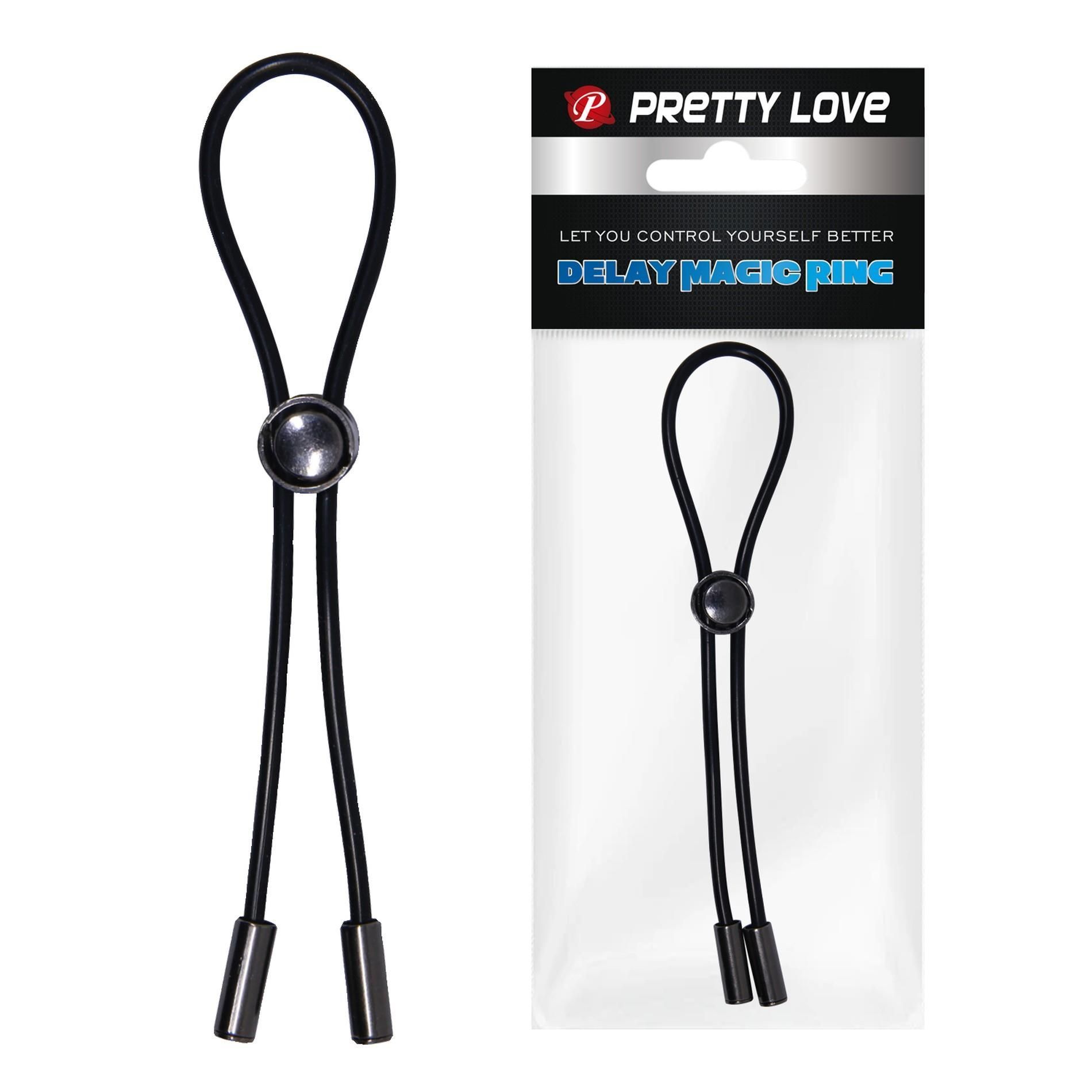 Эрекционное кольцо Pretty Love Delay Magic Ring, 26 см (черный)