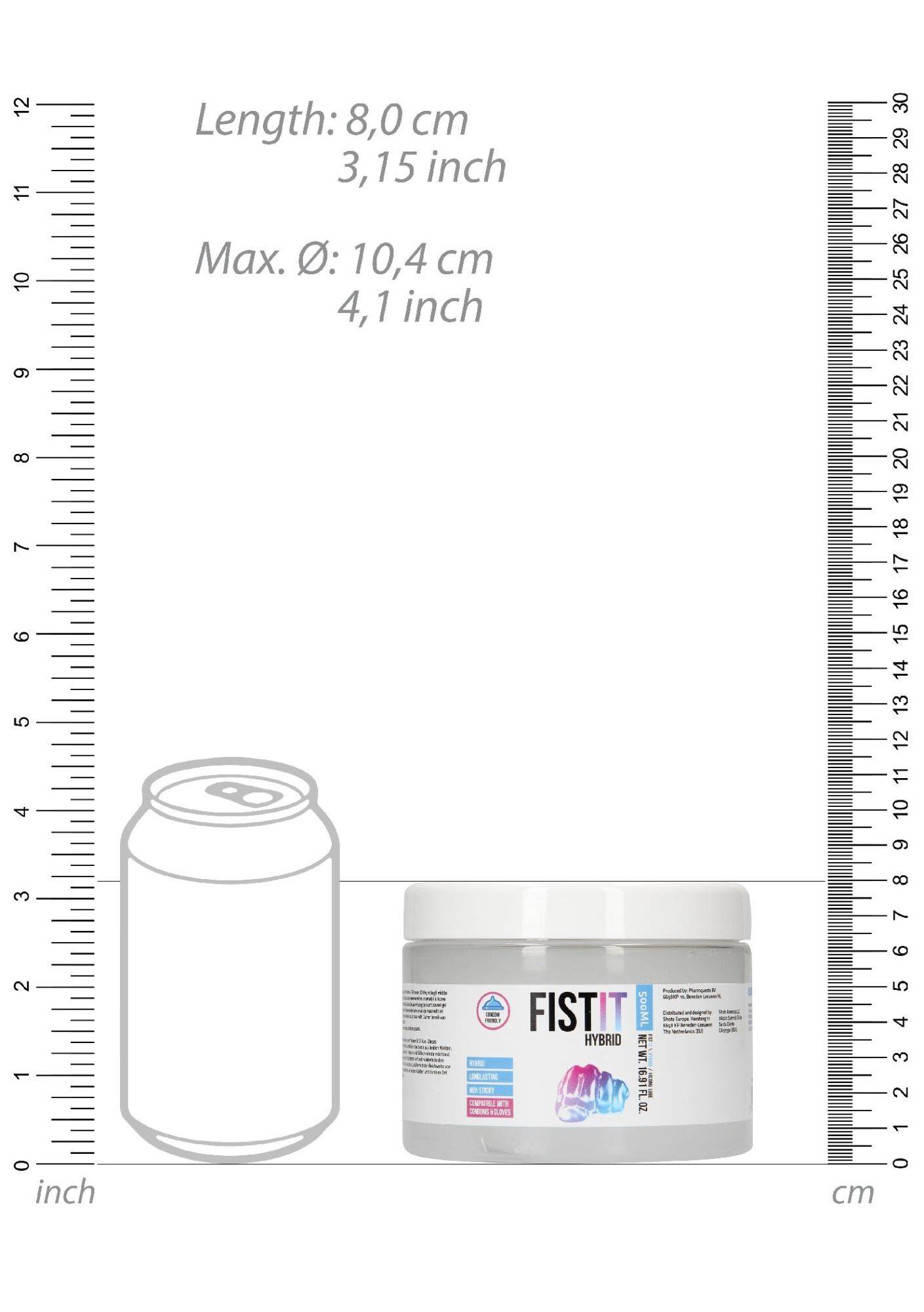 Lubrykant hybrydowy Shots Fist It Hybrid, 500 ml