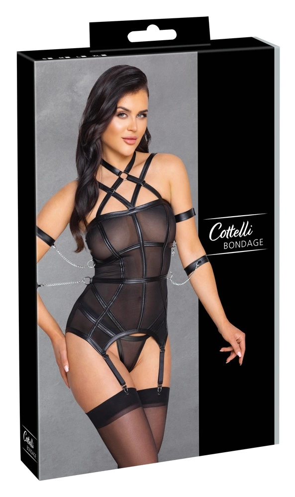 Комплект Cottelli Basque Bondage, M (черный)