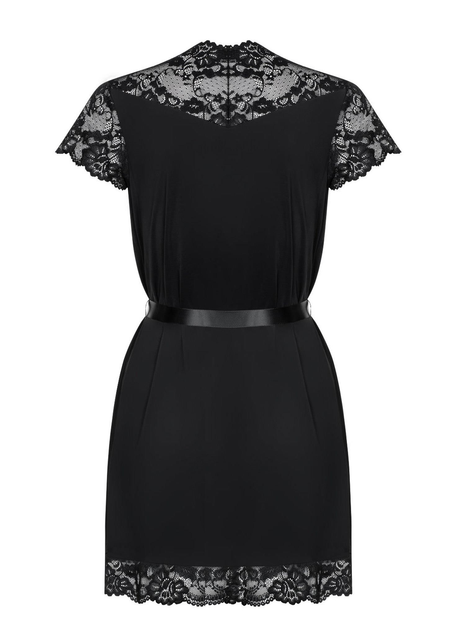 Халат Obsessive 810, S/M (черный)