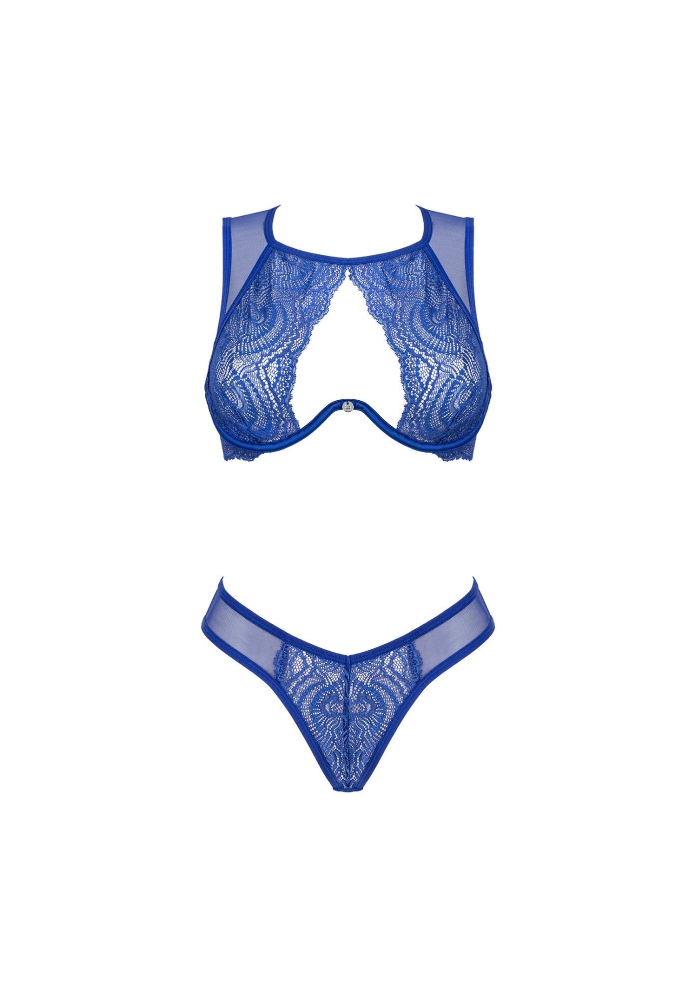 Комплект белья Obsessive Giselia, M/L (синий)