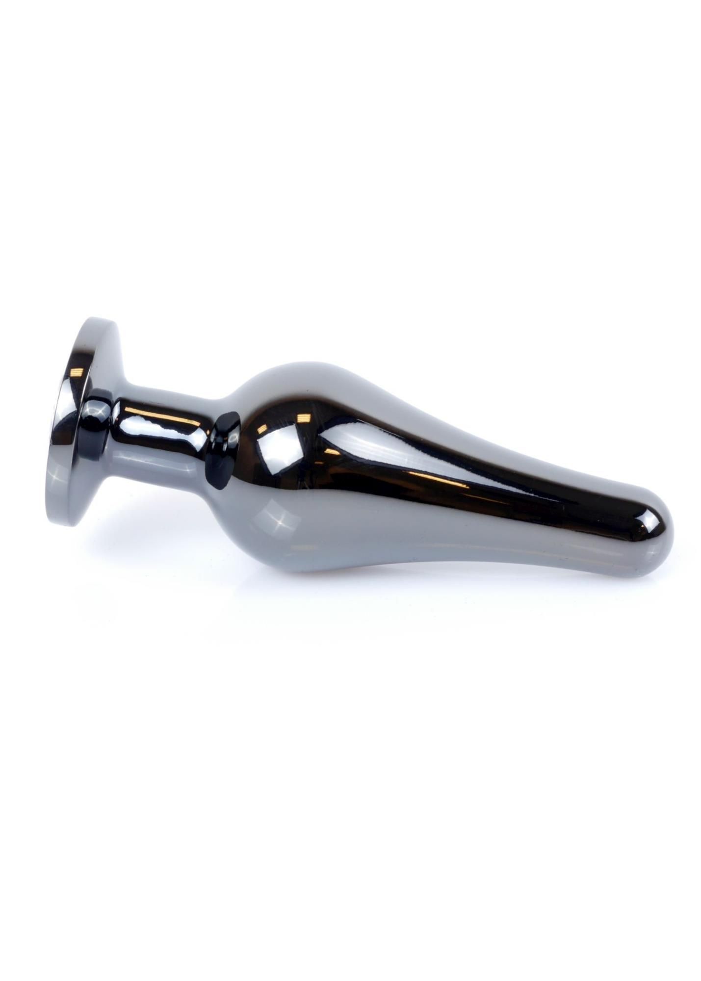 Анальна пробка MyLove Toys Jewellery Dark Silver Butt Plug, 9.5 см (рожевий)